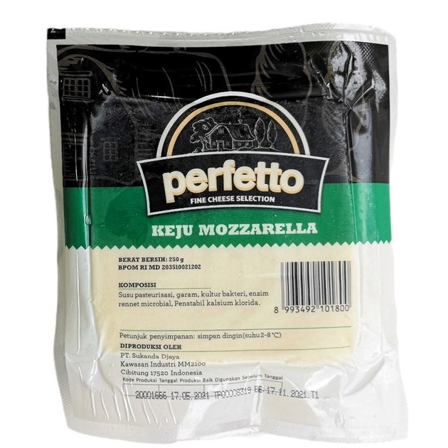 

Terlaris Perfetto Mozarella Cheese 25gr Keju Mozzarela