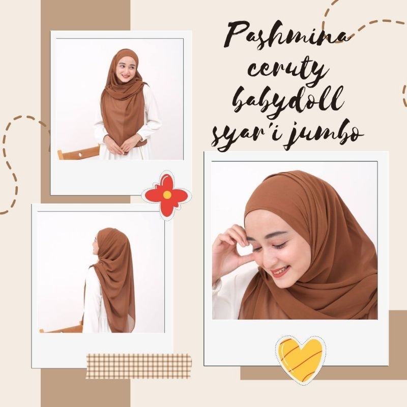 jilbab pashmina | jilbab ceruty | jilbab syar'i jumbo | Hijab pashmina syar'i
