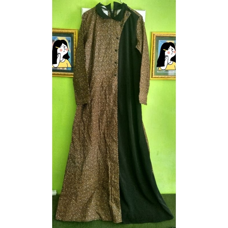 Nego Sampe Deal Preloved Mantan Second Gamis Abaya Dress Batik Zoya Size S