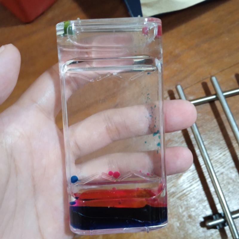Liquid Motion Bubbler Hiasan Dekorasi Meja Jam Pasir Tetesan Minyak Tc-0281