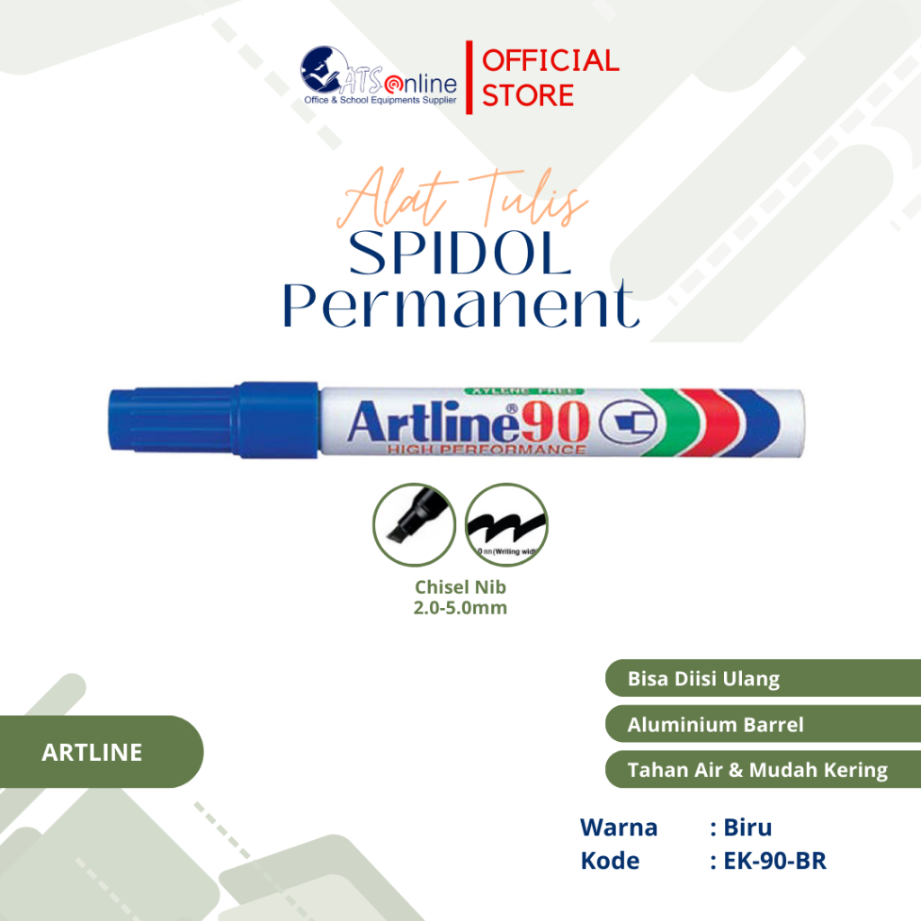 

ARTLINE Spidol Permanent EK-90 2.0-5.0 mm Biru