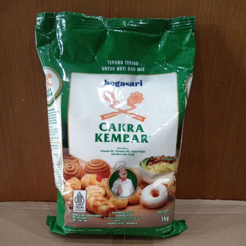 

TEPUNG TERIGU CAKRA KEMBAR PREMIUM 1 KG ( PROTEIN TINGGI )