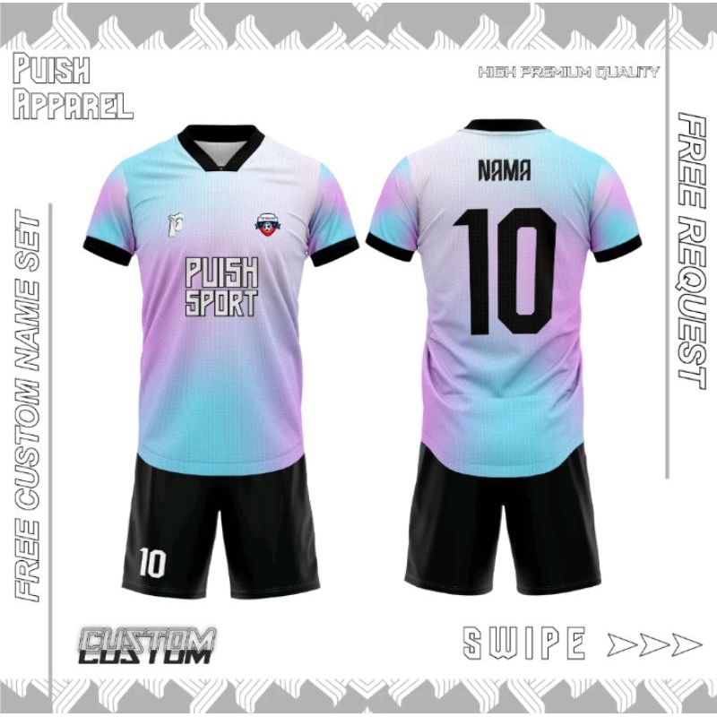 JERSY FUTSAL/FULL PRINTING FREE CUTOM NO PUNGGUNG ,NAMA,SEPONSOR