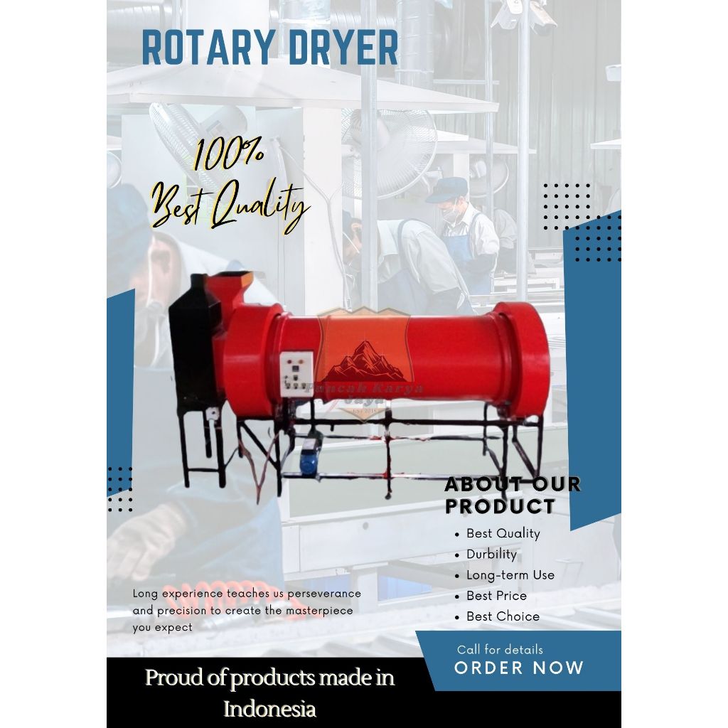 Rotary Dryer / Pengering Rotary / Pengering Padi/Jagung/singkong Dll.