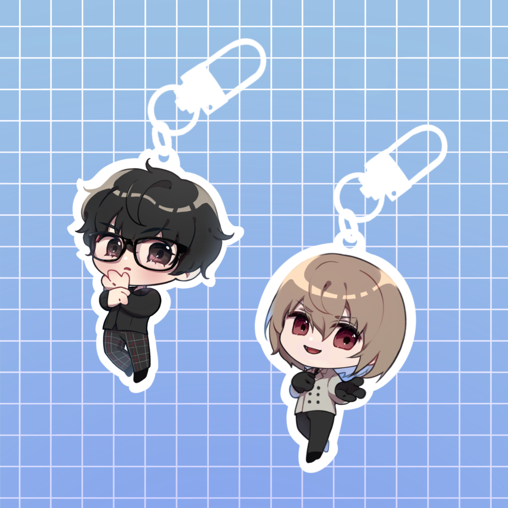 Persona 5 Joker Akechi Acrylic Keychain