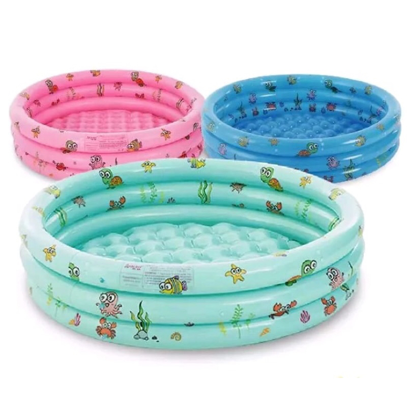 Kolam Renang Tiup Anak Bulat 100cm 130cm 150cm INTIME 3-Ring Pool