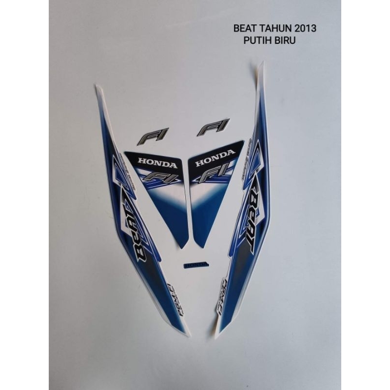 striping stiker lis polet bodi motor honda beat fi 2013 biru putih