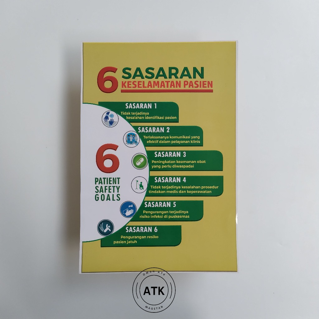 

Stiker 6 Sasaran Keselamatan Pasien - K3 - Kesehatan