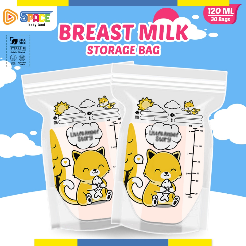 KANTONG ASI SUSU BAYI 120ml BABY BREAST MILK Storage Bag ASIP 30pcs Plastik ASI Anak Kantung ASIP Ai