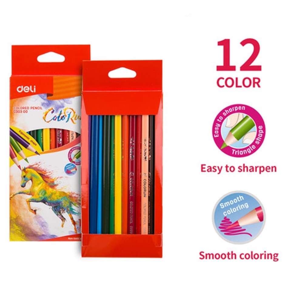 

Deli - Colour Pencil / Pensil Warna Deli EC00300 Isi 12 Warna