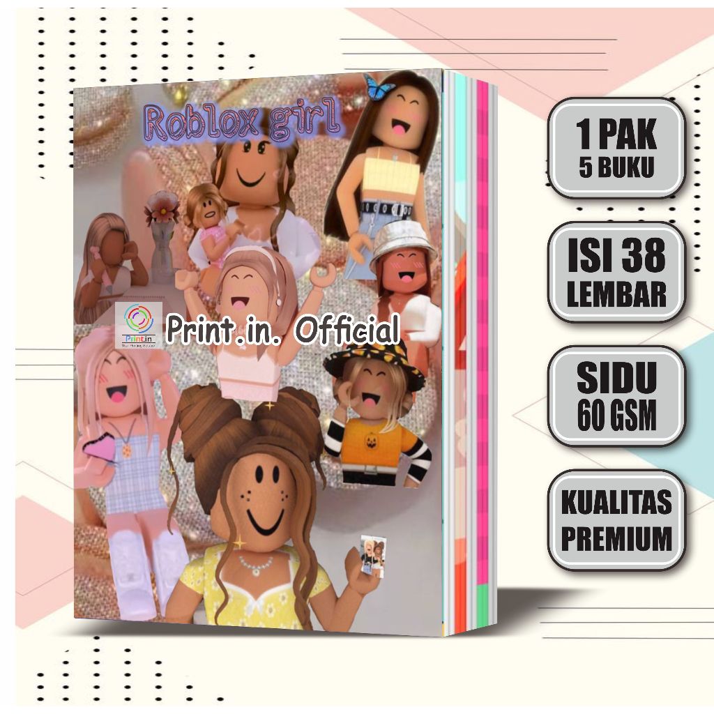 

Buku Tulis Custom Roblox Girl 38 Lembar / Buku Tulis Sekolah