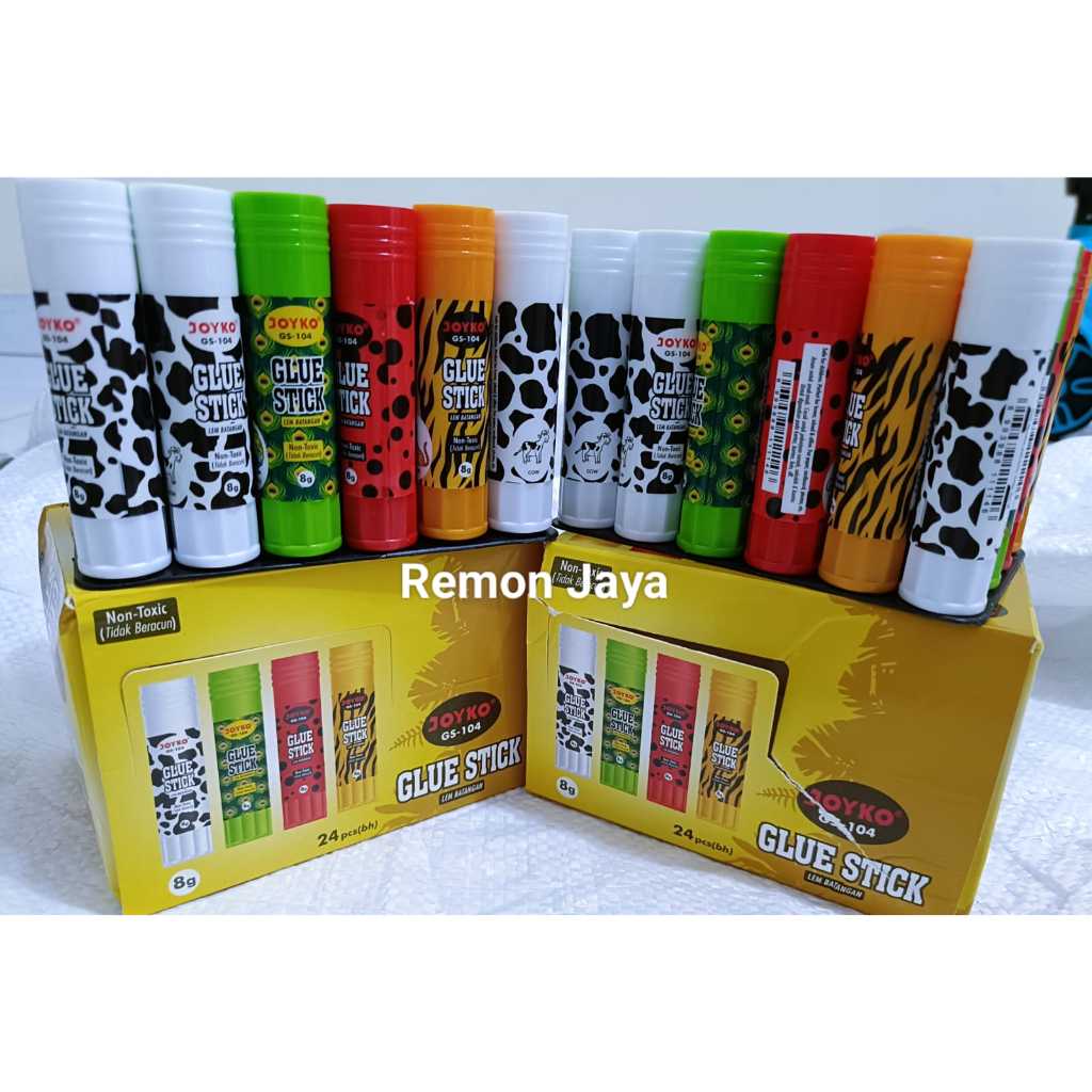 

Lem Kertas Lem Batang 8 Gram Glue Stick Joyko GS-104 Motif Binatang VARIAN isi 3 / 6 / 12 pcs
