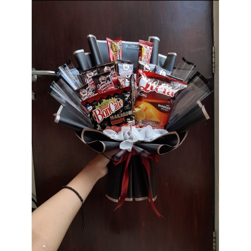 

Buket snack mix kopi