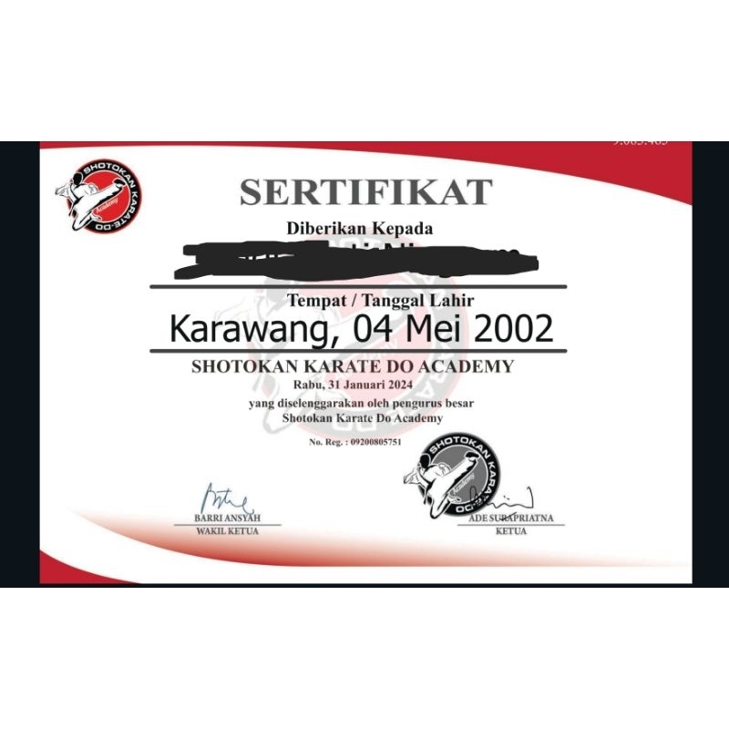 sertifikat beladiri