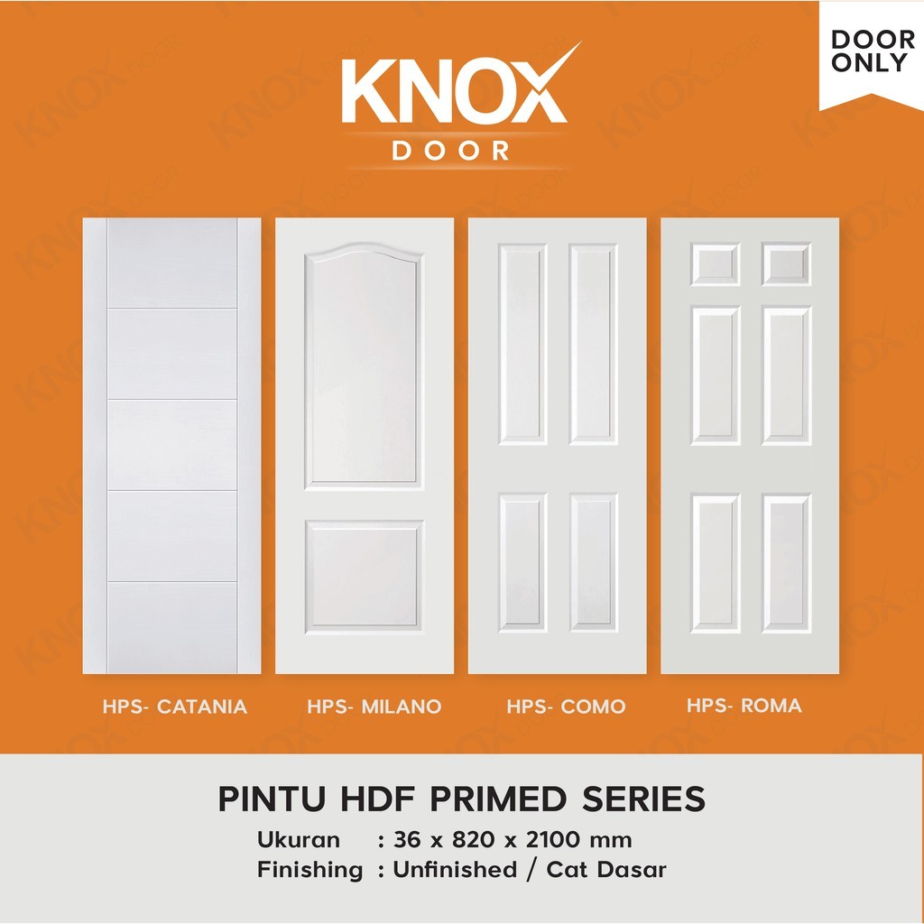 KNOX DOOR - Pintu Utama HPS Primed Series 36 x 820 x 2100 mm