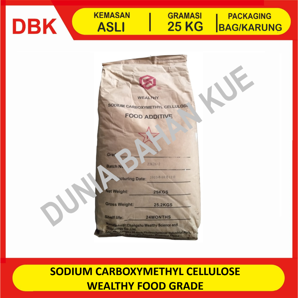 

SODIUM CARBOXYMETHYL CELLULOSE / CMC FOOD GRADE - 1 BAG 25 KG