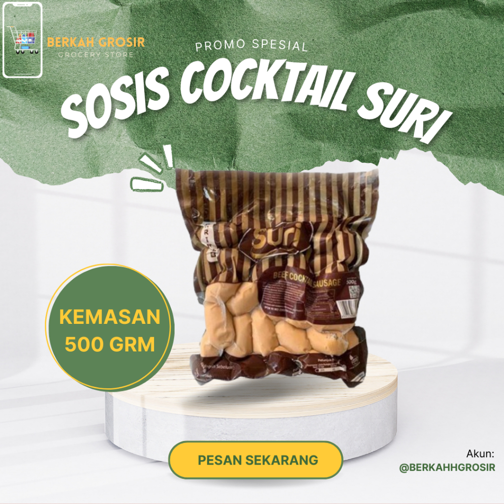

SOSIS COCKTAIL SURI 500GRM