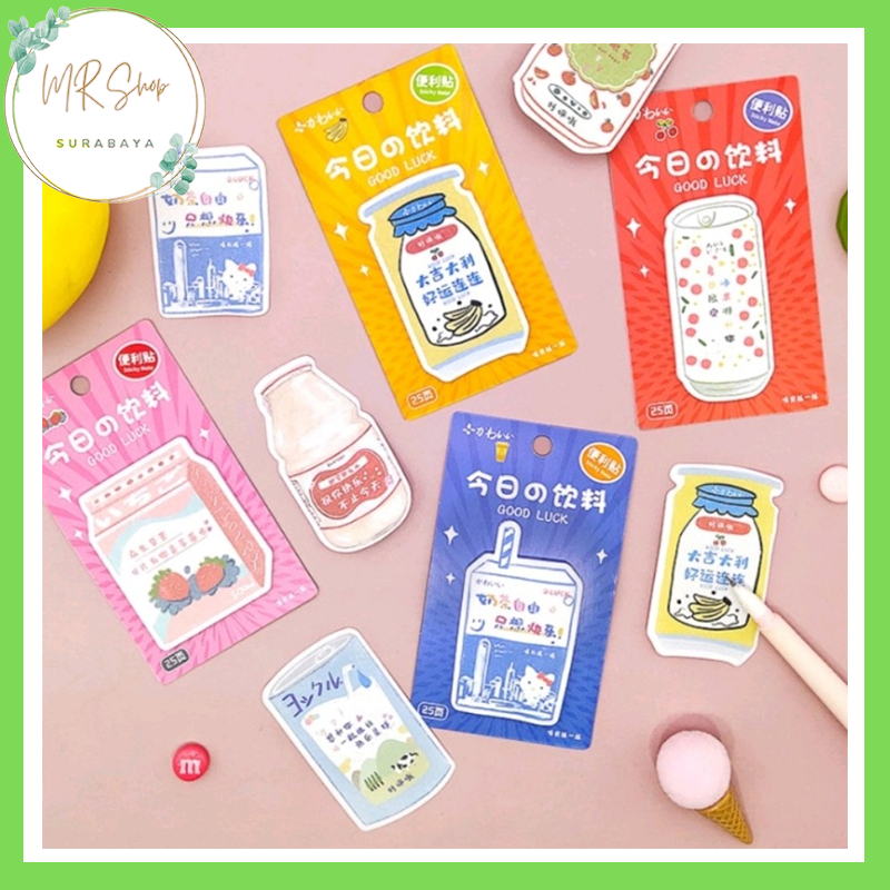 

Sticky Notes Memo Drink Juice Milk
