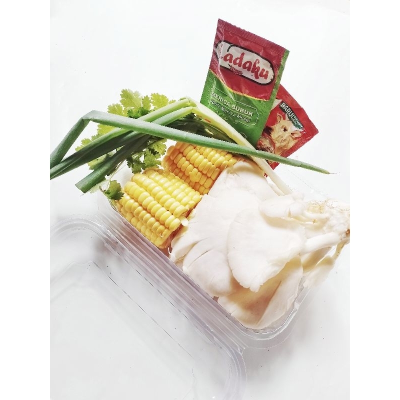 

paket sayur sop jamur jagung