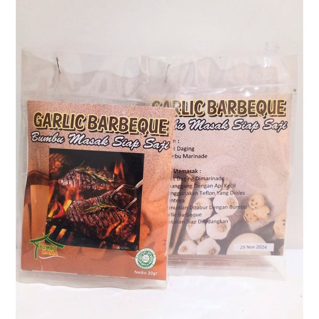 

Bumbu Masak Siap Saji - Bumbu Mama Garlic Barbeque - 20 Gram