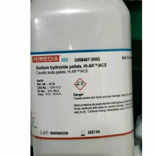 Sodium Hydroxide 500G Himedia. NaOH Pro Analys.