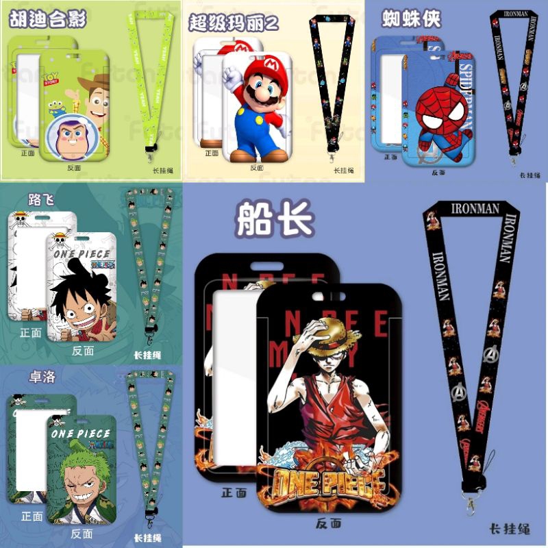

LANYARD TALI PANJANG COWOK LAKI ONE PIECE LUTFI ZORO RORONOA GOKU DRAGONBALL DBZ SPIDERMAN TOY STORY BUZZ LIGHTYEAR WOODY POKEMON PIKACHU MARIO BROSS SPIDEY ID CARD HOLDER TEMPAT KARTU LUCU KEPLEK NAME TAG CUTE IMUT