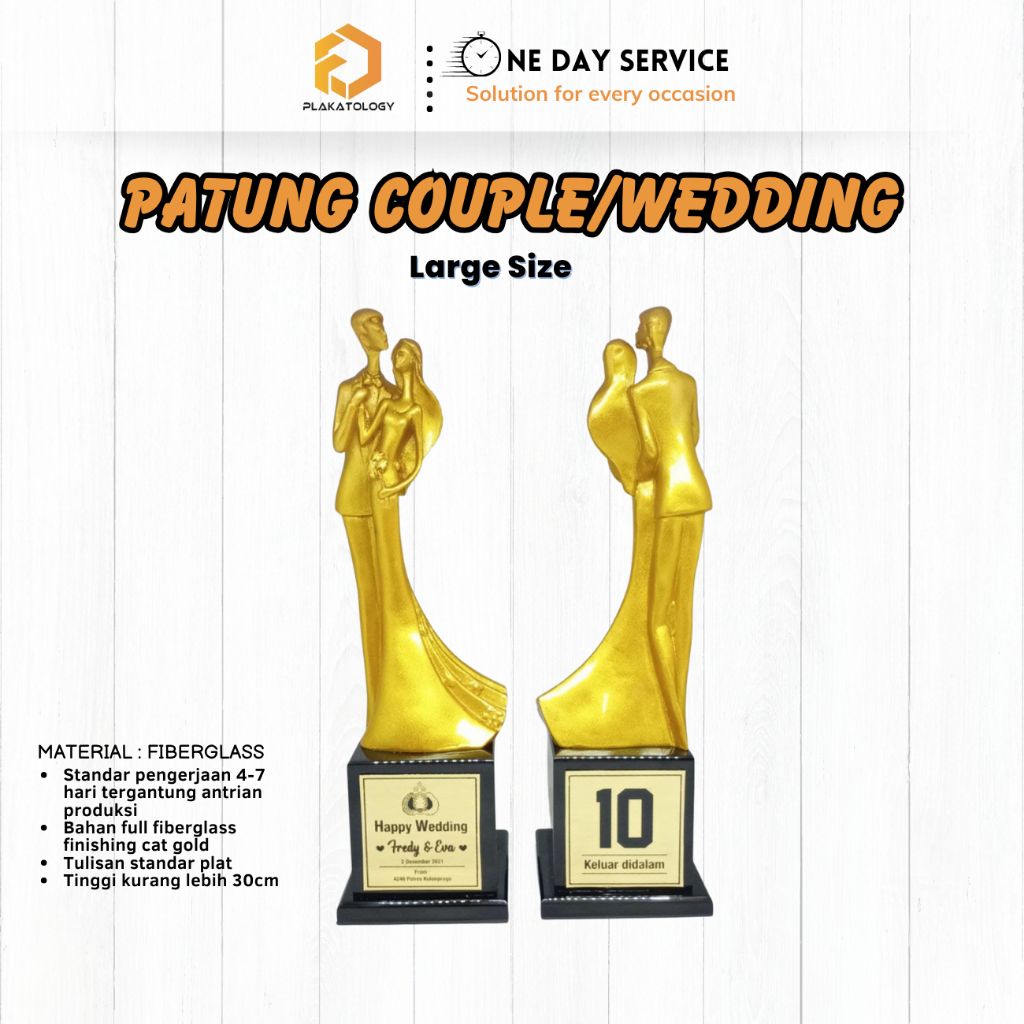 Patung Wedding / Piala Wedding / Wedding Trophy / Wedding Award / Kado Pernikahan / Kado Wedding