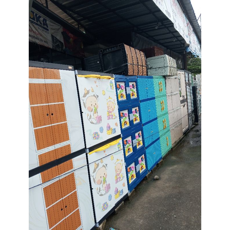 [ready stok] Lemari box plastik karakter&biasa