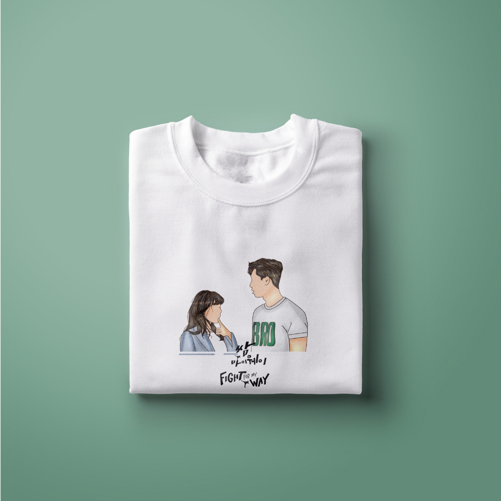 KAOS FIGHT FOR MY WAY KDRAMA FANART T-SHIRT KOREAN DRAMA KDRAMA MERCHANDISE KAOS DRAMA KOREA