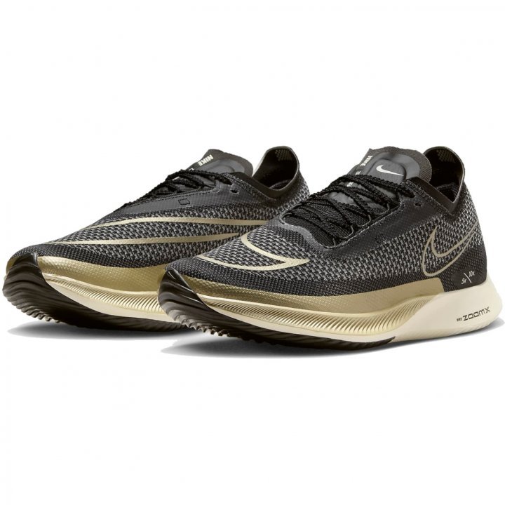 Nike ZoomX StreakFly Black Metallic Gold Grain 100% Authentic