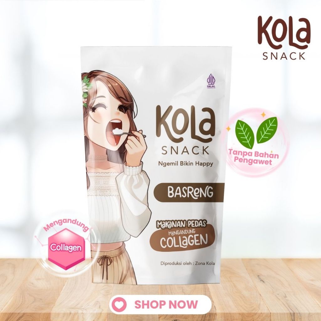 

Kola Snack Basreng / Cemilan Mengandung Kolagen Basreng Pedas Gurih Daun Jeruk
