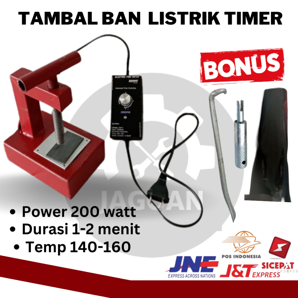 Tambal Ban listrik komplit alat tambal ban tubles motor