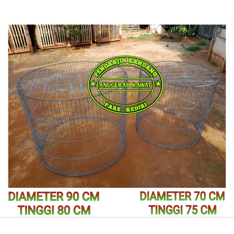 KANDANG GALVANIS KLITER DUOS D.70×T.75 + D.90×T.80 MULTIFUNGSI SONGKOK KURUNGAN AYAM