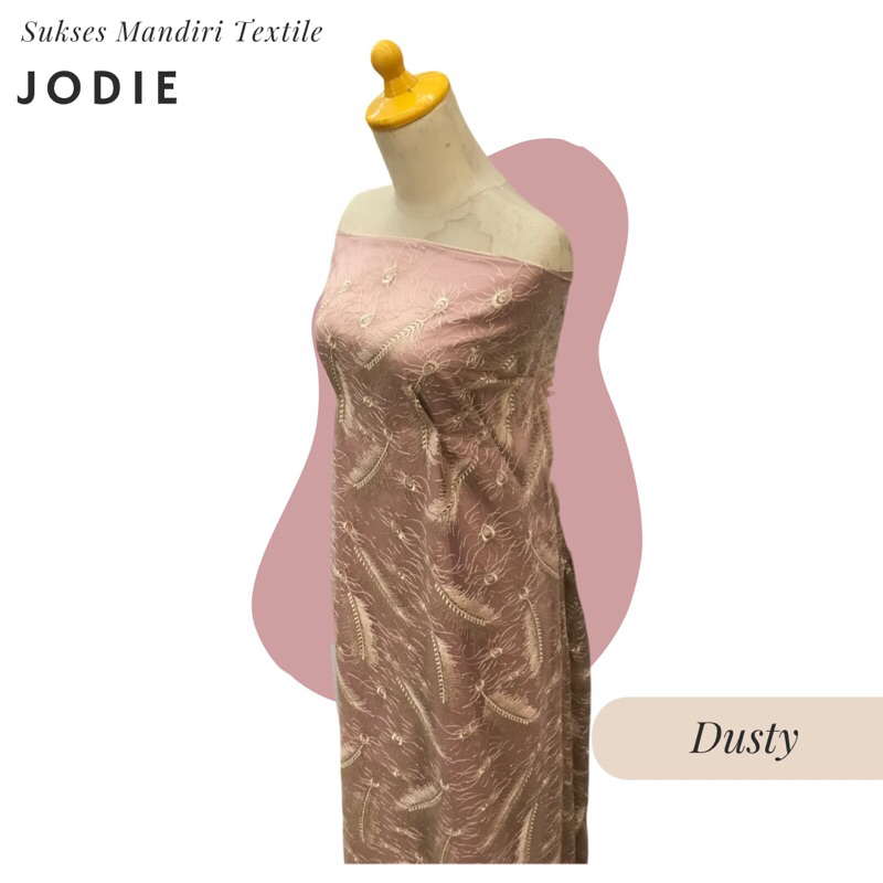 [JODIE] Tile brokat motif daun, Harga per 1/2 meter = 50 cm BAHAN KAIN BRUKAT TILE PREMIUM BROKAT ME