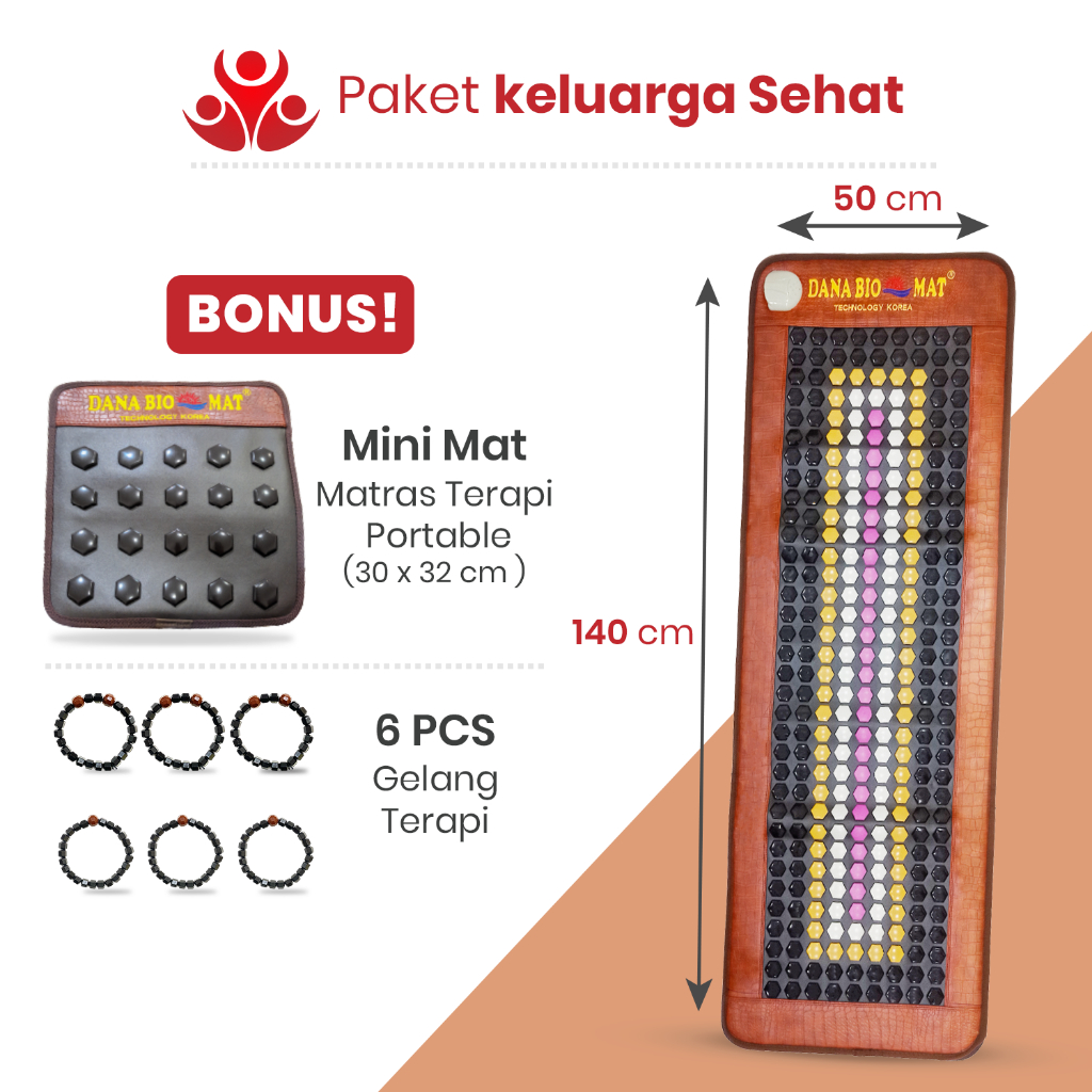 Dana Bio Sun Mat Matras Refleksi Kesehatan dan Terapi - Mengatasi Kolesterol, Sakit Otot, Melancarkan Peredaran Darah  - Sertifikat Asli Depkes - Original-4