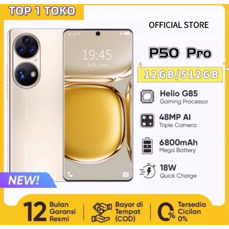 HP P50 pro 16+512GB SMARTPHONE LAYAR WARNA PRIMER 7.6 inch