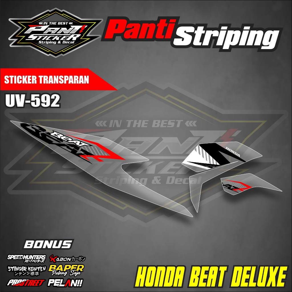 Sticker Motor Beat Deluxe Transparan - Striping Beat New Deluxe 2020 2021 2022 2023 New Design Simpl