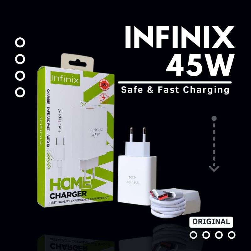 CHARGER INFINIX FAST CHARGING USB C ORI CASAN HP INFINIX USB TYPE C FAST CHARGING ORI 100%