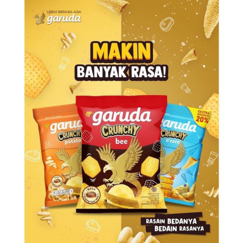 

Garudafood Garuda Crunchy O'Corn Garuda Crunchy Potato Garuda Crunchy BBQ