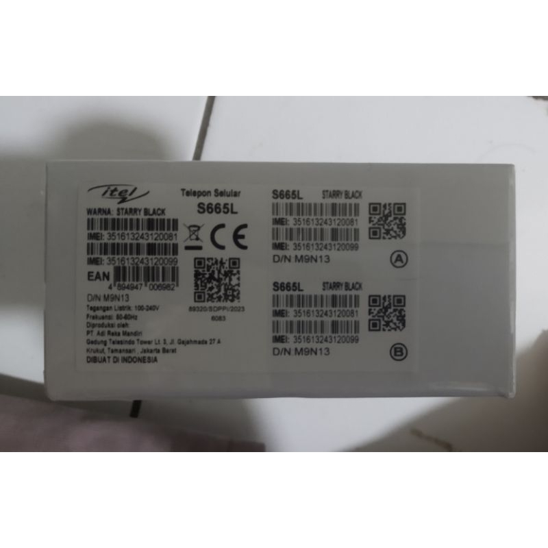 Smartphone Itel S23 4G 16GB RAM/256 ROM fullset original