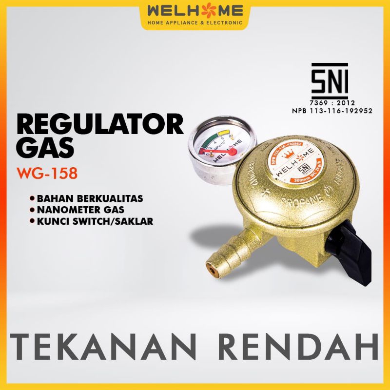 Regulator gas murah Welhome WG-138 Regulator bagus murah welhome