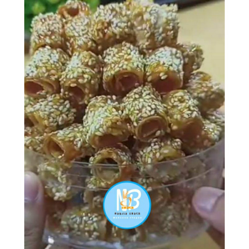 

pangsit wijen caramel cemilan makanan ringan berat 75gram