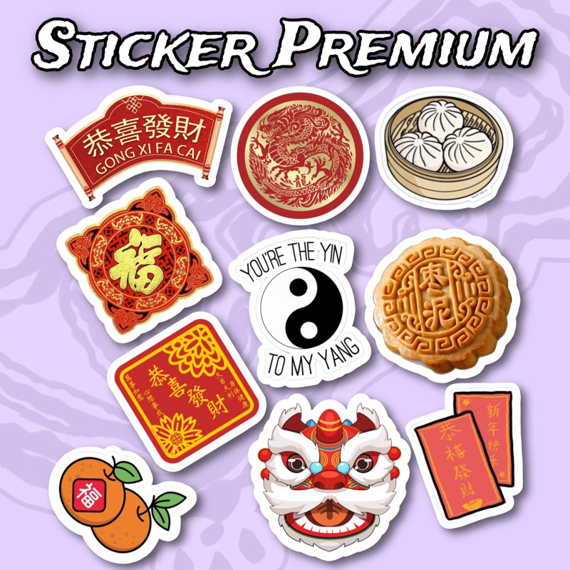 

Sticker Imlek Chinese New Year Pack isi 10 Pcs Waterproof