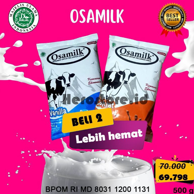 

dh Ready SUSU OSAMILK ORIGINAL 1 Penggemuk Badan Penambah Nafsu Makan 5 g P71