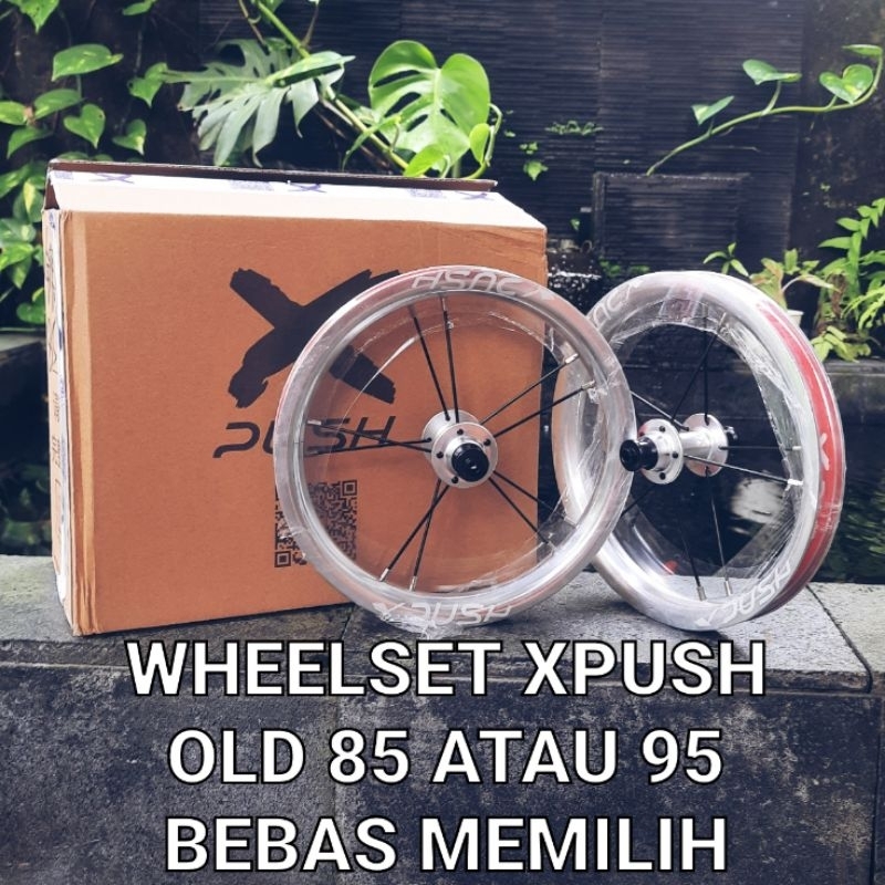 [ PROMO ]WHEELSET XPUSH OLD 85 ATAU 95 Pushbike Velg Push Bike Xpush Loncer