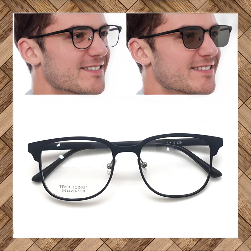 KACAMATA TR90 Lentur frame Vintage 2091Unisex- Request minus/clynder Ataupun mata Normal antiradiasi