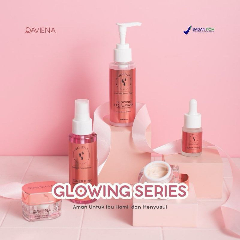DAVIENA SKINCARE PAKET GLOWING SERIES | daviena beauty |paket daviena skincare