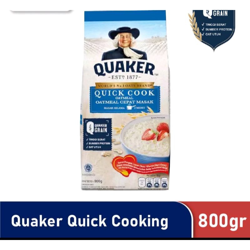 

RB22 quaker outmeal quick cooking instant 800gram.