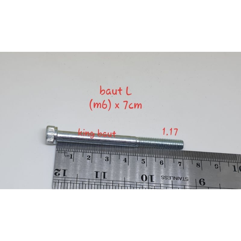 baut L5 (m6) x 7cm (baut 10 )