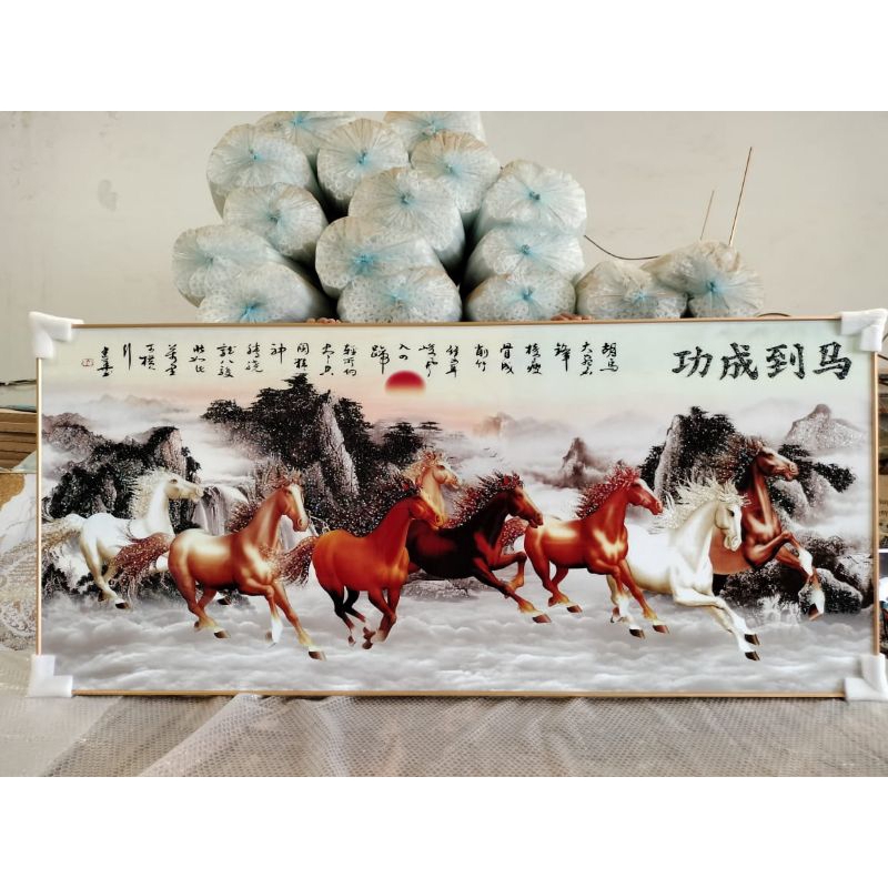 lukisan Porcelain Diamond 5d lukisan gambar kuda